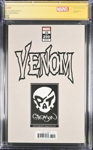 Venom #35 SS CGC 9.8 Signed by PATRICK GLEASON Custom Label