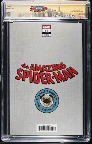Amazing Spider-Man #62 (RARE) SS CGC 9.8 Signed by Tyler Kirkham