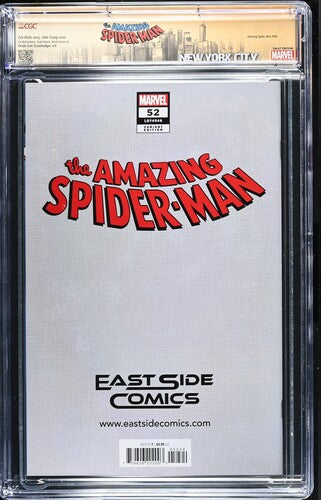 Amazing Spider-Man #52 Trade SS CGC 9.8 Signed by John Giang with Custom Label