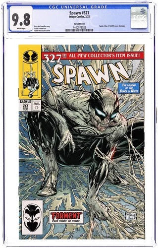Spawn #327 CGC 9.8 Key ASM #1 Homage