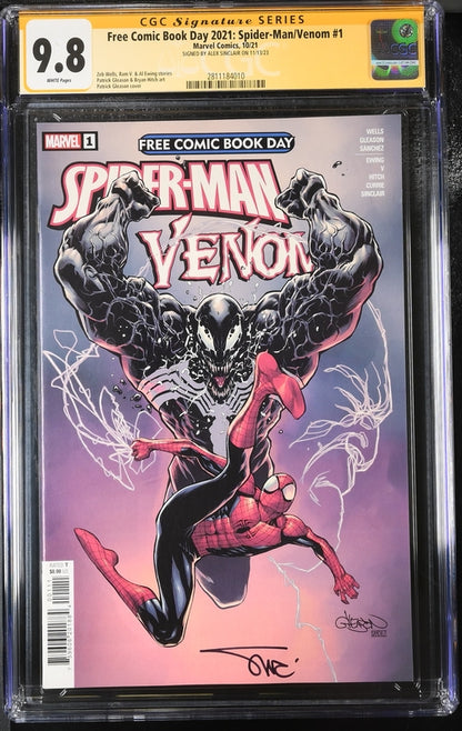 Free Comic Book Day 2021: Spider-Man/Venom #1 SS CGC 9.8 Signed ALEX SINCLAIR