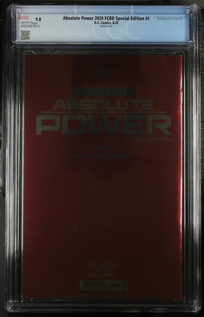 Absolute Power #1 FOIL 2024 FCBD Special Edition CGC 9.8