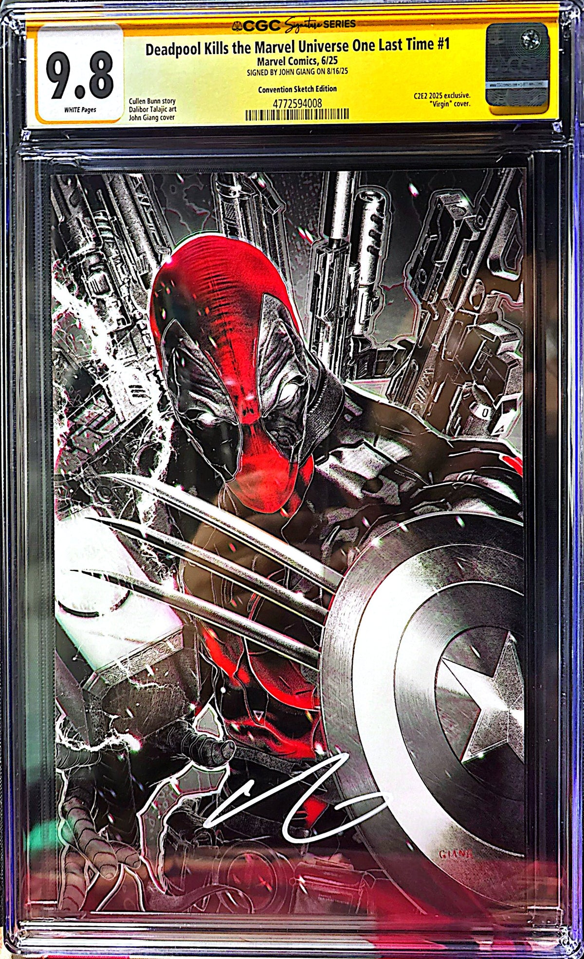 DEADPOOL KILLS SS CGC SET TRADE VIRGIN SECRET DROP SIGNED BY JOHN GIANG