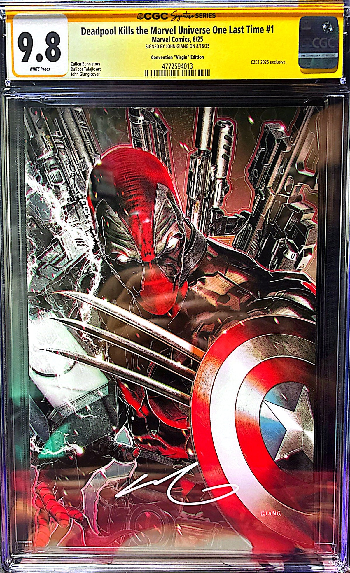 DEADPOOL KILLS SS CGC SET TRADE VIRGIN SECRET DROP SIGNED BY JOHN GIANG