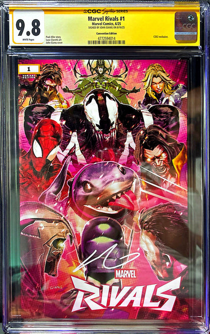 MARVEL RIVALS SS CGC 9.8 SET SIGNED BY JOHN GIANG