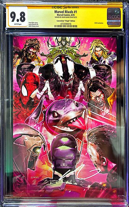 MARVEL RIVALS SS CGC 9.8 SET SIGNED BY JOHN GIANG