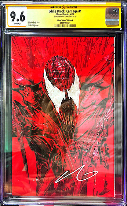 EDDIE BROCK: CARNAGE SS CGC SET 9.6, 9.4 SIGNED JOHN GIANG