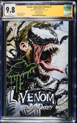 Venom: Separation Anxiety #1 JSA/CGC 9.8 Signed by Mike  Mayhew