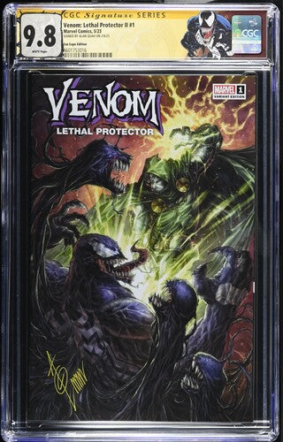 Lethal Protector II TRADE SS CGC 9.8 Signed by ALAN QUAH Custom Label