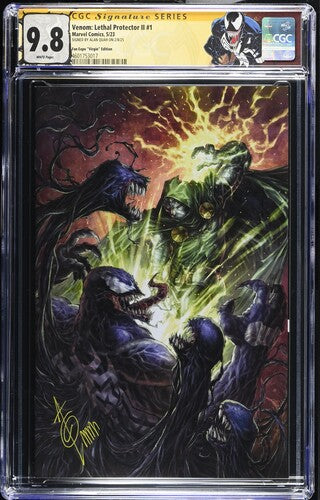 Lethal Protector II VIRGIN SS CGC 9.8 Signed by ALAN QUAH Custom Label
