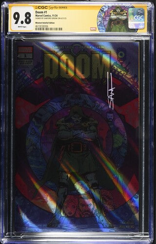 Doom #1 Prizm Foil SS CGC 9.8 (RARE) Custom Label Signed by Sanford Greene