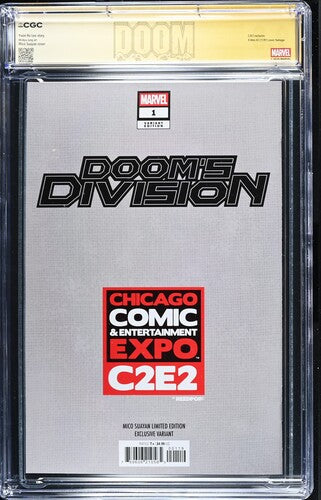 Doom's Division #1 Trade SS CGC 9.8 Signed & Sketched by Mico Suayan (Iron Man Sketch)