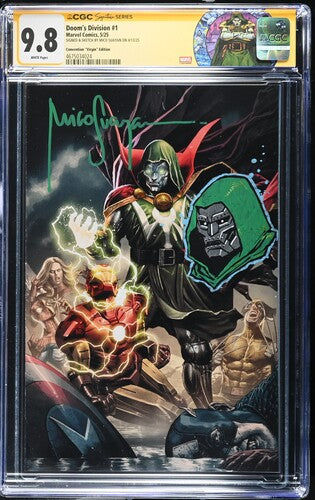 Doom's Division #1 Virgin  SS CGC 9.8 Signed & Sketched by Mico Suayan (Doom Sketch)