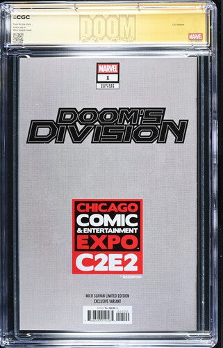 Doom's Division #1 Virgin  SS CGC 9.8 Signed & Sketched by Mico Suayan (Doom Sketch)