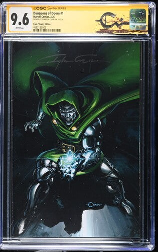 Dungeons of Doom #1 Crain Virgin SS CGC 9.6 (Signed by Clayton Crain with Custom Crain Label)